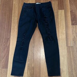Stylish Black Distressed Women Jeans